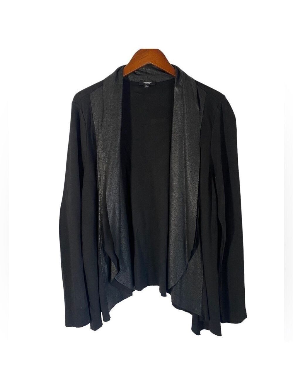 Premise Studio Open Cardigan XL Stretch Tone on Tone Animal Print Panels.